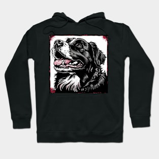 Retro Art Newfoundland dog Dog Lover Hoodie